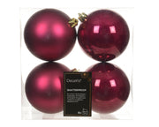 CONFEZIONE DA 4 PALLINE, Ø10 CM, COLORE VIOLA