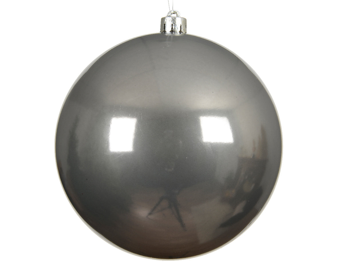 pallina di natale Lucida Grigia 20cm