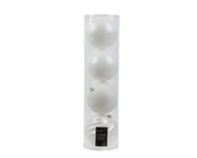 Confezione 4 palline di natale Miste Bianche 14cm