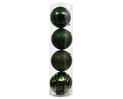 Confezione 4 palline di natale Miste Verdi 14cm