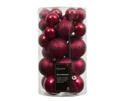 Confezione 30 palline di natale Miste Rosa 6cm