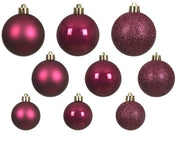 CONFEZIONE DA 30 PALLINE DI NATALE, Ø6 CM, COLORE VIOLA