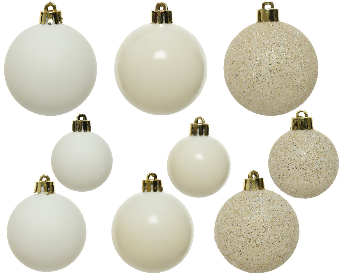 30 PALLINE BIANCO LANA OPACO/GLITTERATO