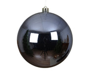 pallina di natale infrangibile lucida D 14 cm azzurro polvere Peraga Christmas