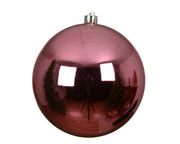 pallina di natale infrangibile lucida D 14 cm rosa tenue Peraga Christmas