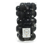 30 PALLINE DI NATALE NERO ASSORTITE