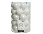 34 PALLINE BIANCO IRIS 8CM ASSORTITE