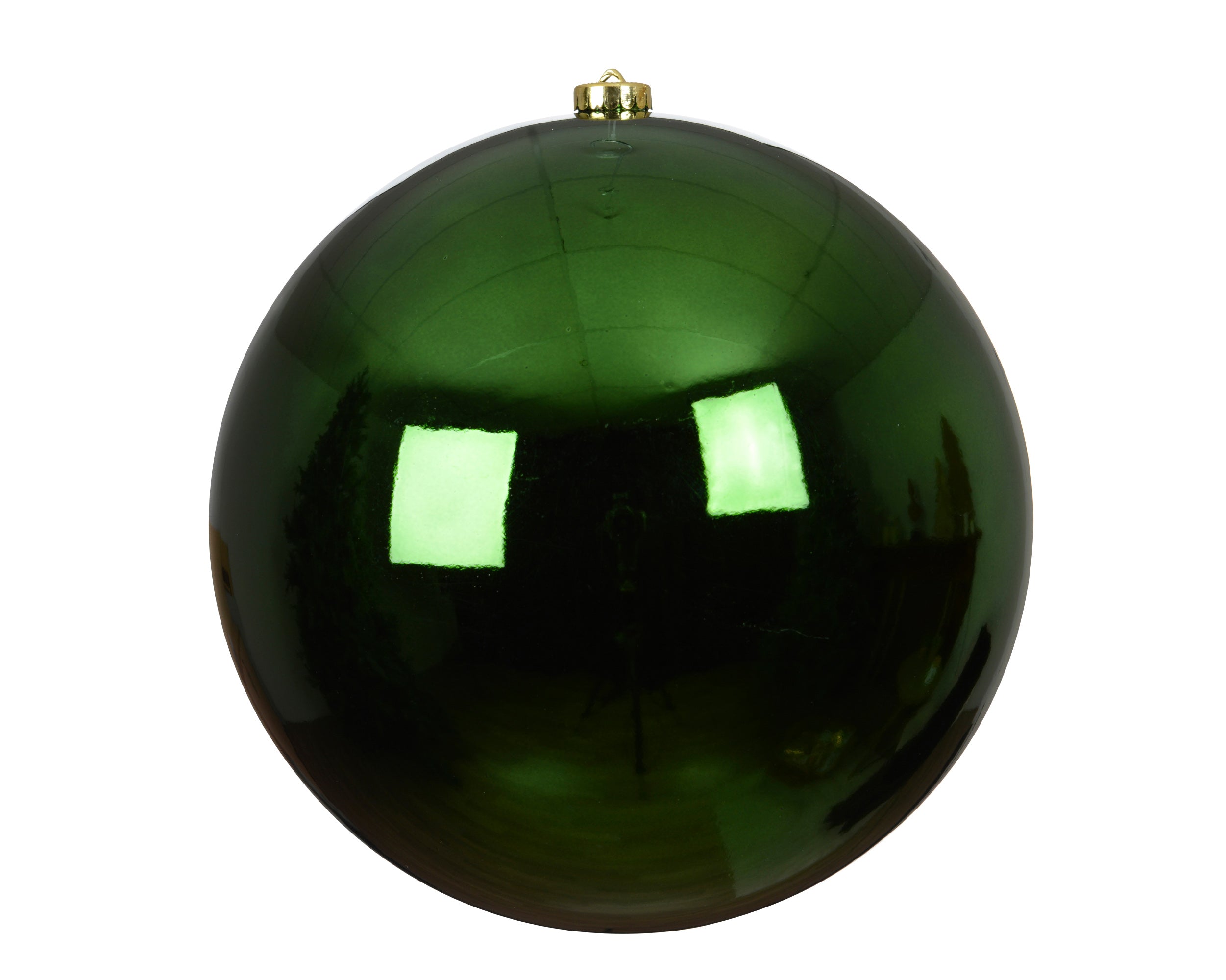 pallina di natale infrangibile lucida D 25 cm verde pino Peraga Christmas