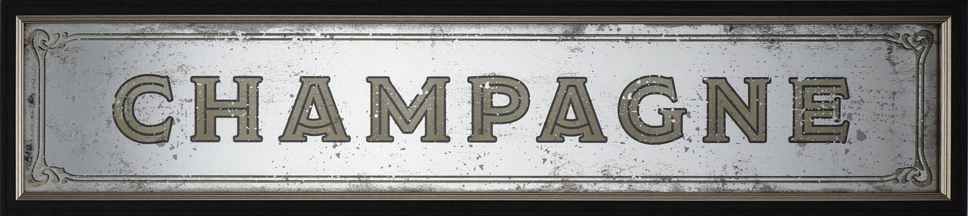 SPECCHIO DA PARETE "CHAMPAGNE" LIBRARY ORO 97X22 CM