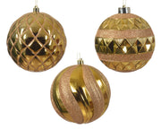 Pallina di natale Oro lucido H12cm modello assortito