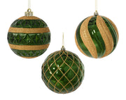 pallina di natale infrangibile lucida D 12 cm verde pino decori modello assortito Peraga Christmas