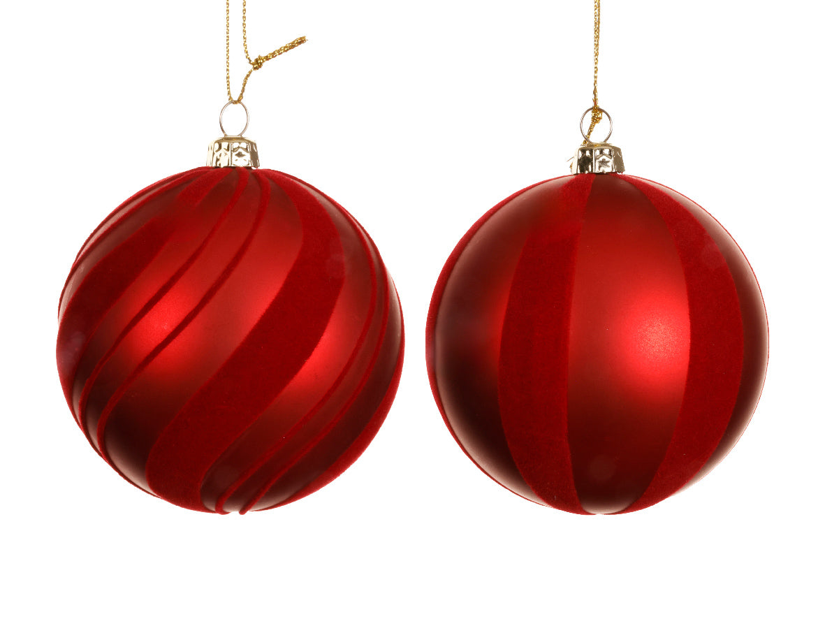 pallina di natale Rossa Opaca modello assortito 8cm
