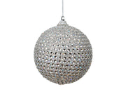 pallina di natale in foam su filo D 8 cm argento Peraga Christmas