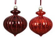 pallina di natale effetto mercurio con perline D 8 cm colori modello assortito Peraga Christmas