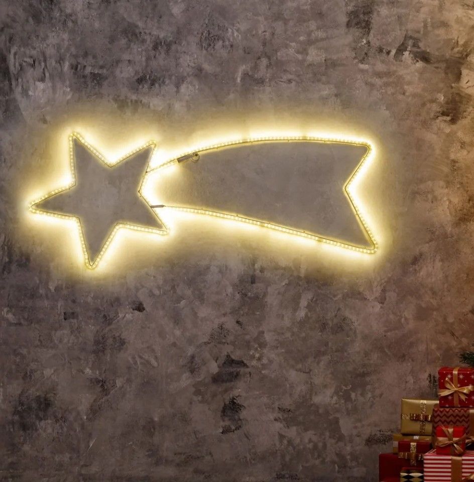 Stella Cometa luminosa LED SMD 294 luci 100x40 cm Bianco caldo