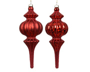 Pendente effetto mercurio 7 x 7 x 17 cm rosso natalizio Peraga Christmas