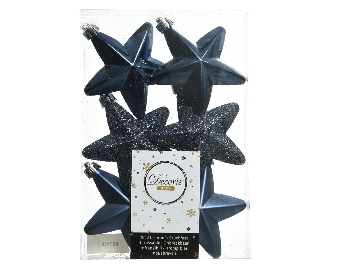 decorazione natalizia appendibile Stelle Miste Blu Notte H7.5cm