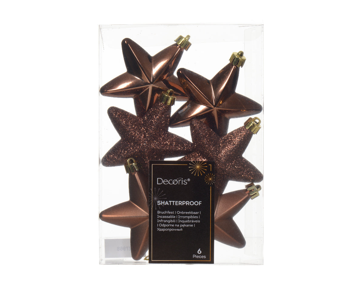 decorazione natalizie appendibili Stelle Miste marrone Espresso H7.5cm