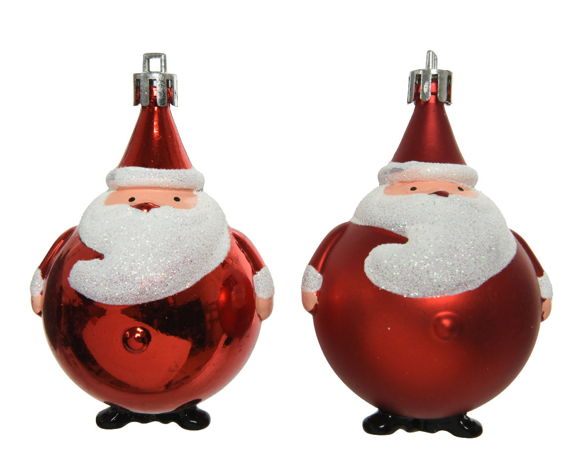 OFFERTA 6 BABBO NATALE APPENDIBILI LUCIDO/OPACO 5,5X8,5CM ASSORTITI