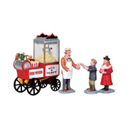 Popcorn Seller, Set Of 4 - LEMAX COD. 02832