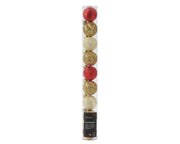 Confezione palline di natale Miste Rosse/Oro/Bianche 4cm