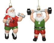 BABBO NATALE IN PALESTRA H.13 DA APPENDERE MODELLO ASSORTITO