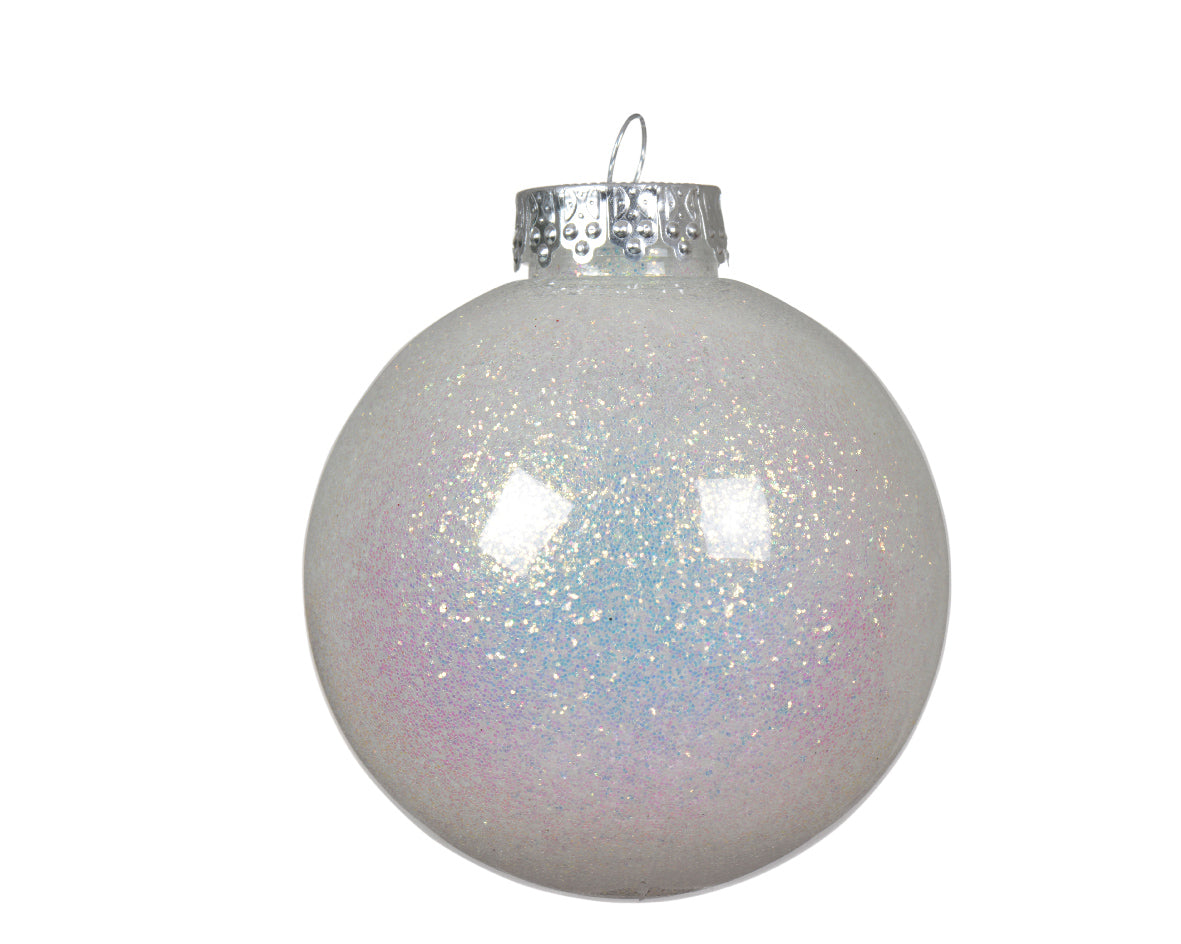PALLINA DI NATALE CON GLITTER, Ø8 CM