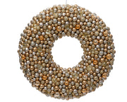 GHIRLANDA NATALIZIA CON SFERE, Ø50 CM, COLORE ORO