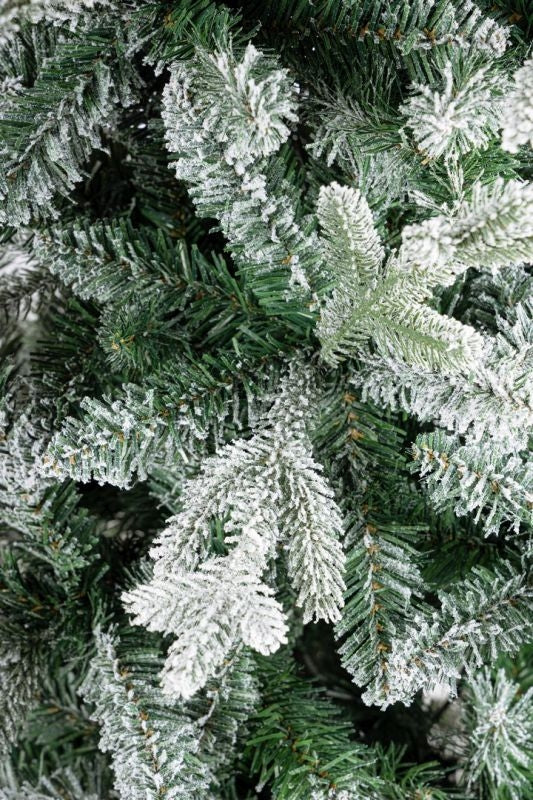 Albero di Natale Slim Cooper, 150 cm (D76 cm), Verde innevato – 492 rami