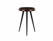 Tavolino Tripod 41.5x41.5x54 cm Noce Caldo e Nero