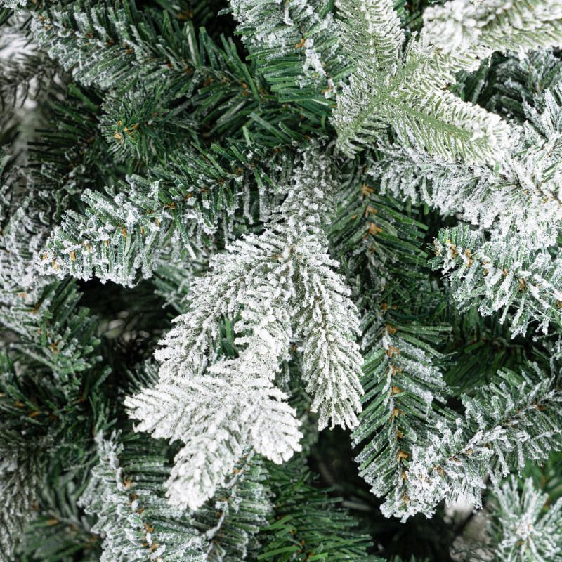 Albero di Natale Slim Cooper, 240 cm (D106 cm), Verde innevato – 2233 rami