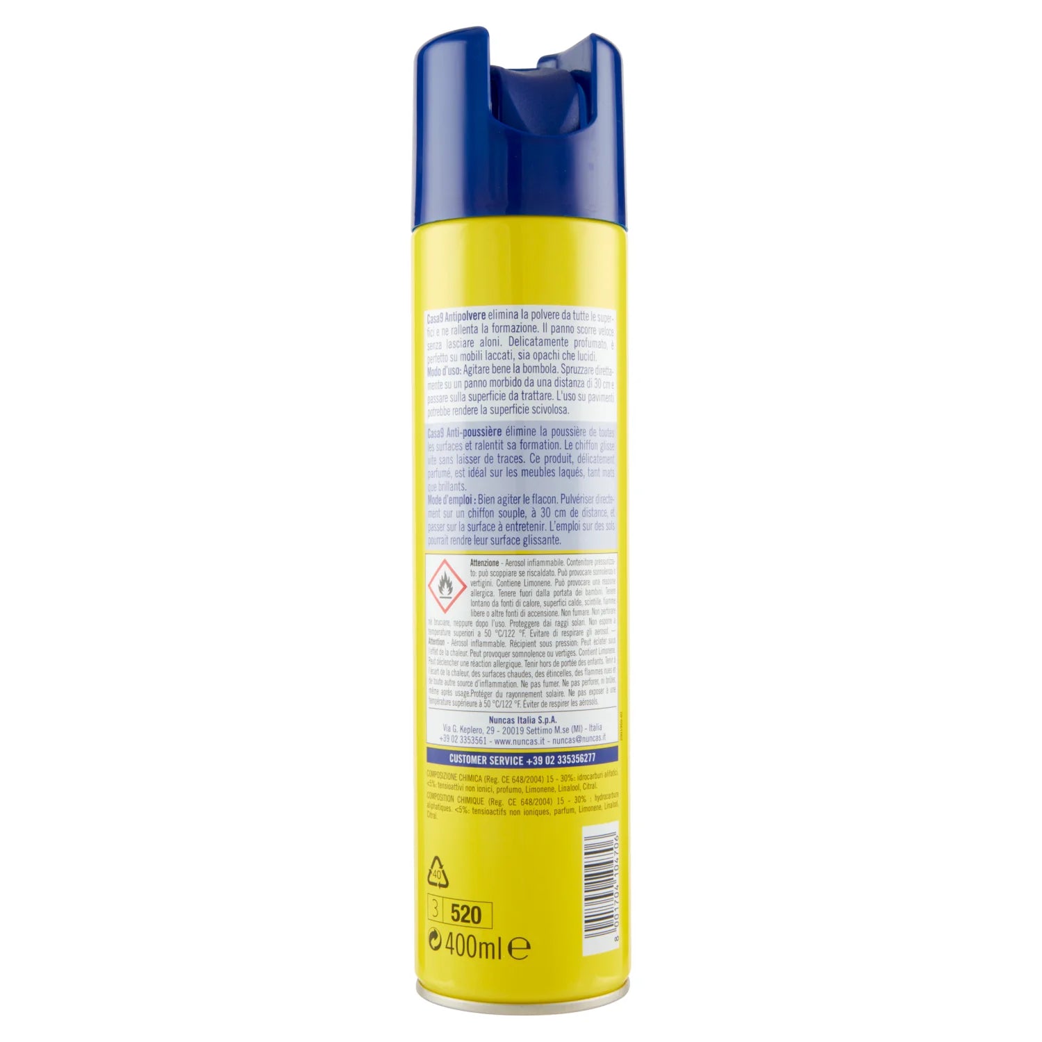 SPRAY ANTIPOLVERE 400 ML NUNCAS