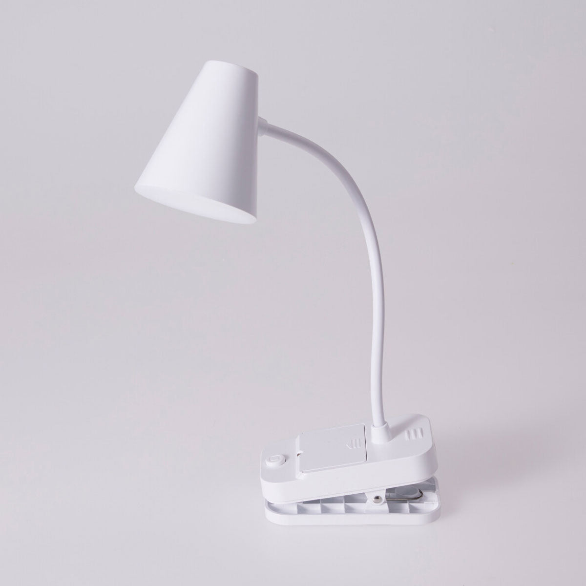 Lampada da scrivania LED con clip e braccio flessibile 38x10x5 cm Colore assortito Bianco o Nero