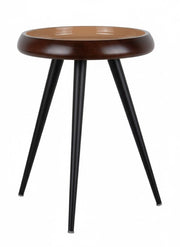 Tavolino Tripod 41.5x41.5x54 cm Noce Caldo e Marrone