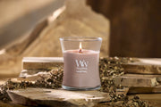 WOODWICK Candela a clessidra Media Patchouli Crème