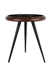 Tavolino Tripod 52x52x59 cm Noce Caldo e Nero