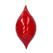 Pallina  in vetro a Goccia D.10x17h cm Rosso
