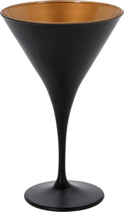 CALICE IN VETRO NERO E ORO 230ML