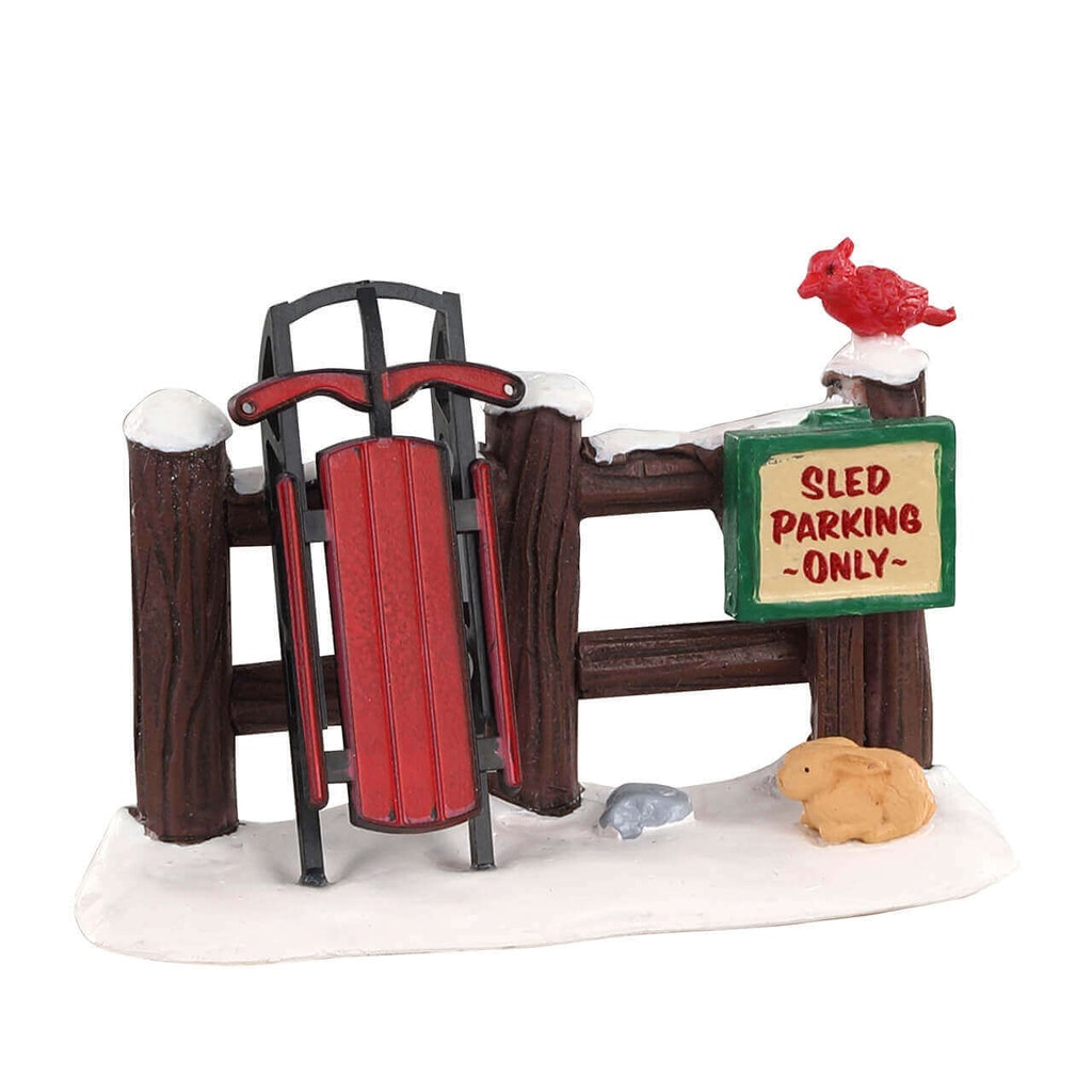 PARCHEGGIO SLITTE - SLED PARKING ONLY
