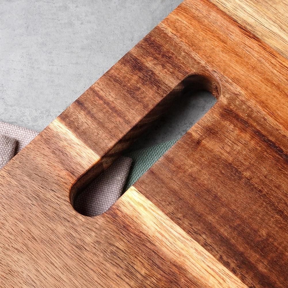 Tagliere Rettangolare in Legno di Acacia con Manico 40x25 cm