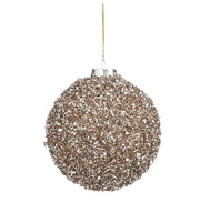 Mica Decorations Pallina di Natale in plastica D10 cm, champagne