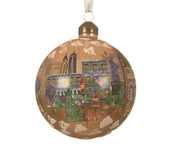 PALLINA DI NATALE CON DECORAZIONE NEW YORK 10 CM