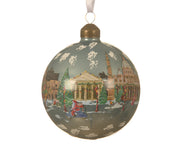 PALLINA DI NATALE CON DECORAZIONE ROMA 10 CM