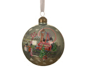 PALLINA DI NATALE CON DECORAZIONE LONDRA 10 CM