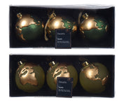 BOX 3 PALLINE DI NATALE 8CM CON DECORAZIONI DEL MONDO MODELLO ASSORTITO