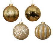 pallina di natale in vetro mix lucido/smaltato/opaco D 10 cm colori modello assortito Peraga Christmas