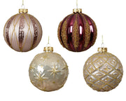 pallina di natale in vetro mix smaltato/opaco D 10 cm colori modello assortito Peraga Christmas