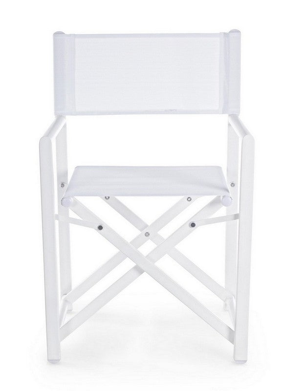 SEDIA REGISTA TAYLOR IN ALLUMINIO PIEGHEVOLE BIANCO