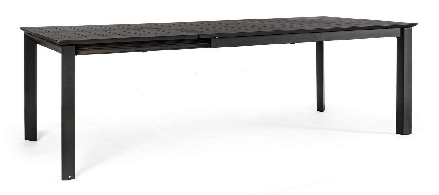 OFFERTA TAVOLO KONNOR ALLUNGABILE 160/240X100CM ANTRACITE +4 POLTRONE DELIA