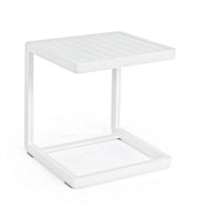 TAVOLINO IN ALLUMINIO BIANCO KONNOR 40X40CM